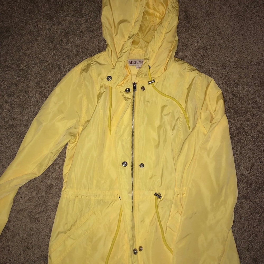 Cute yellow rain/wind jacket!